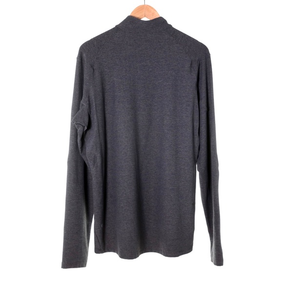 Lululemon Surge Warm 1/2 Zip Pullover Soft Jersey Heather Graphite Mens L Sporty - Picture 2 of 8